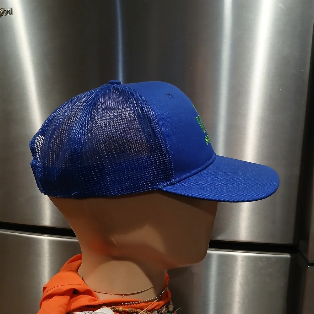 NWOT The VHS Society Blue and White Adjustable Trucker Hat
